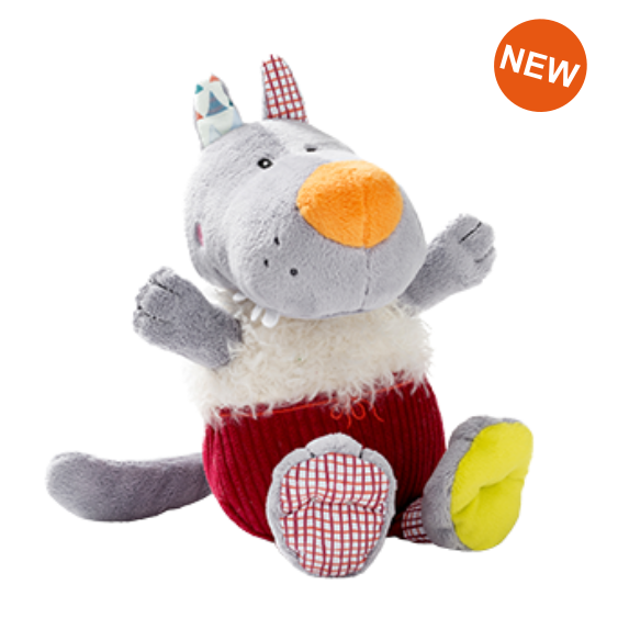  nicolas the wolf soft toy grey red 